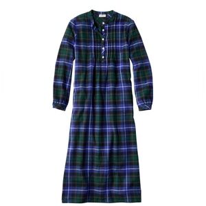 Plaid Long Sleeve Nightgown